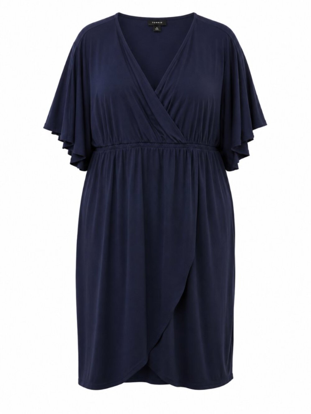 Torrid Navy Blue Plus Size Faux Wrap Midi Dress Size 3